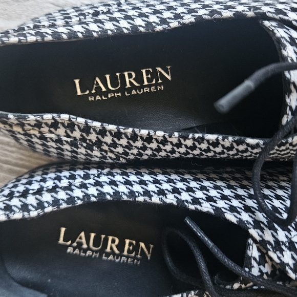 Lauren Ralph Lauren Maryna II Houndstooth Oxfords Size 8.5B - Picture 9 of 10